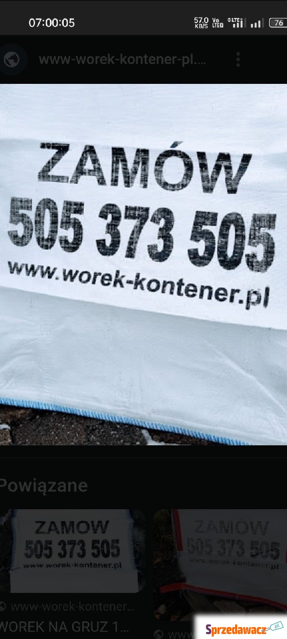 BiG BaG 1m3 Dostawa gratis Woj....