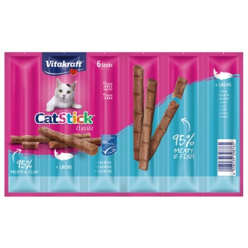 Vitakraft Cat Stick - Classic, Łosoś, 6 x 6 g