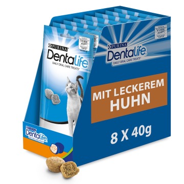 PURINA Dentalife, przysmak dentystyczny dla kotów, kurczak - 16 x 40 g