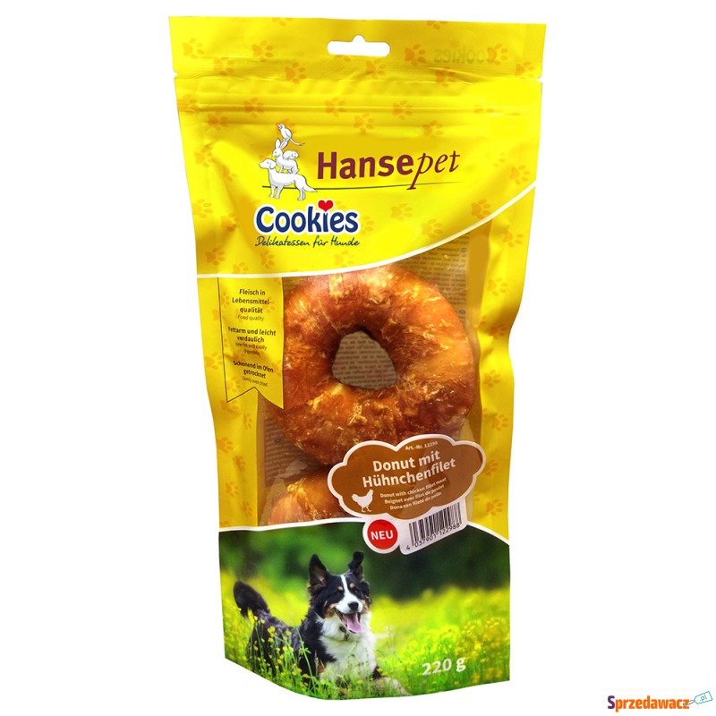 Hansepet Cookies, Donut z kurczakiem, 2 szt. -... - Przysmaki dla psów - Zielona Góra