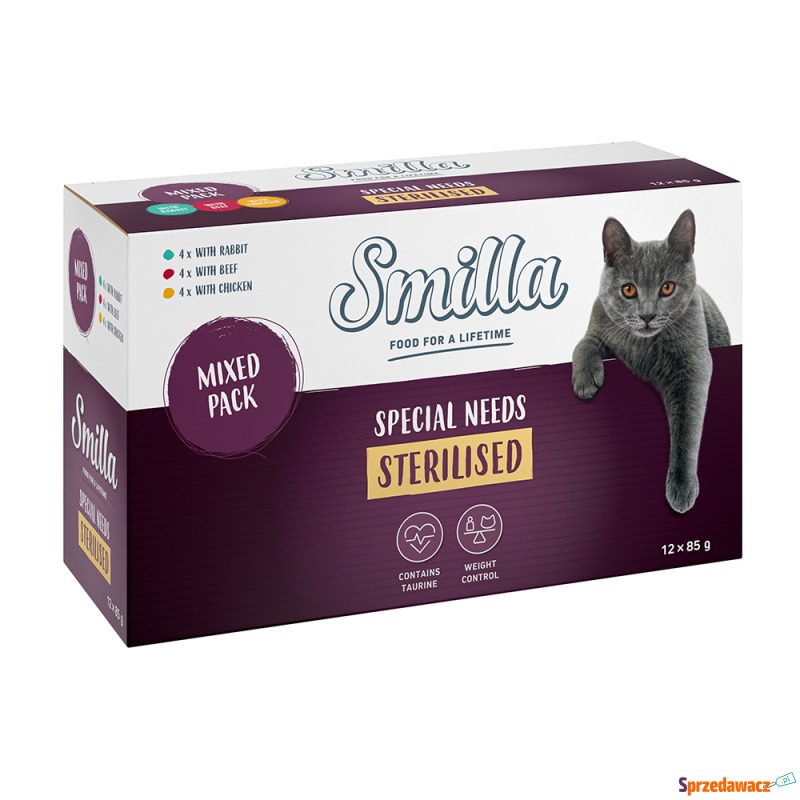 Smilla Sterilised Mix w saszetkach, 85 g - 48... - Karmy dla kotów - Rybnik