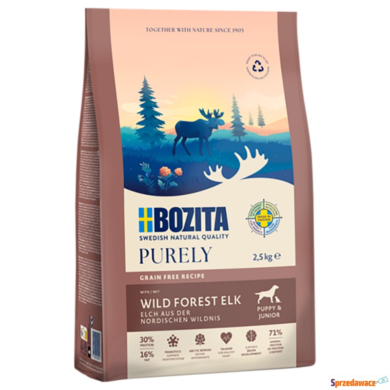 Bozita Dog Purely Grain Free Puppy & Junior, łoś... - Karmy dla psów - Sosnowiec