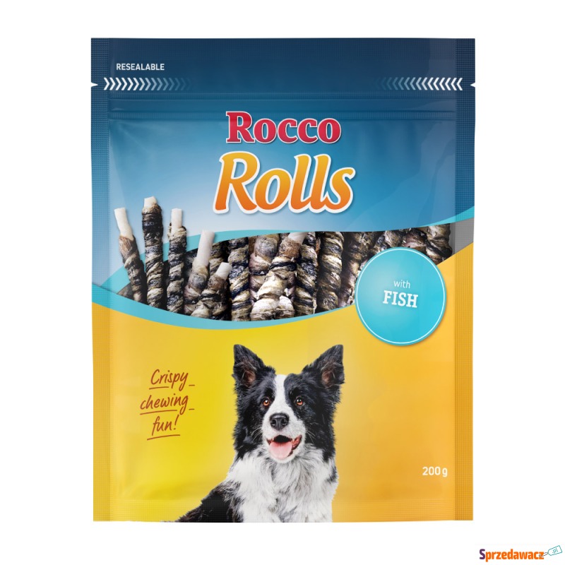 Rocco Rolls pałeczki do żucia - Ryba, 200 g - Przysmaki dla psów - Knurów