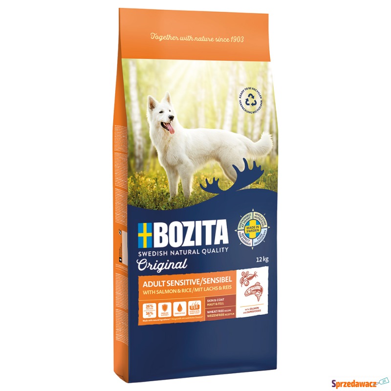 Bozita Original Adult Sensitive, łosoś i ryż -... - Karmy dla psów - Szczecinek