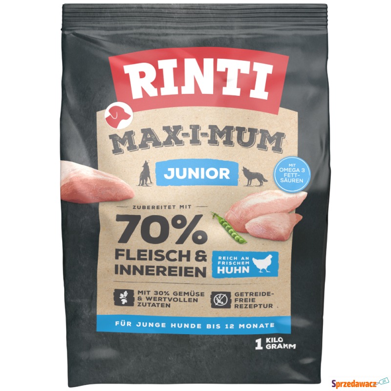 Rinti Max-i-mum Junior, kurczak - 1 kg - Karmy dla psów - Grudziądz