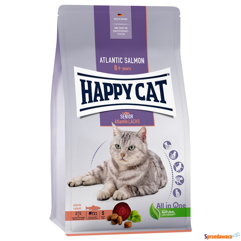 Happy Cat Senior, łosoś atlantycki - 4 kg - Karmy dla kotów - Kłodzko