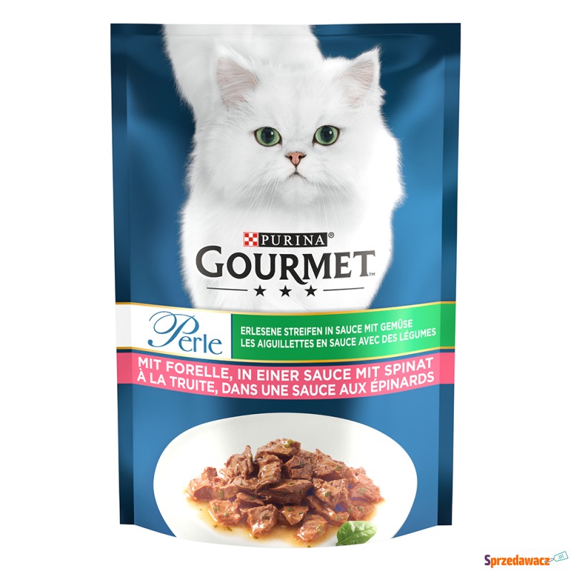 Gourmet Perle, w sosie, 26 x 85 g - Pstrąg i szpinak - Karmy dla kotów - Elbląg