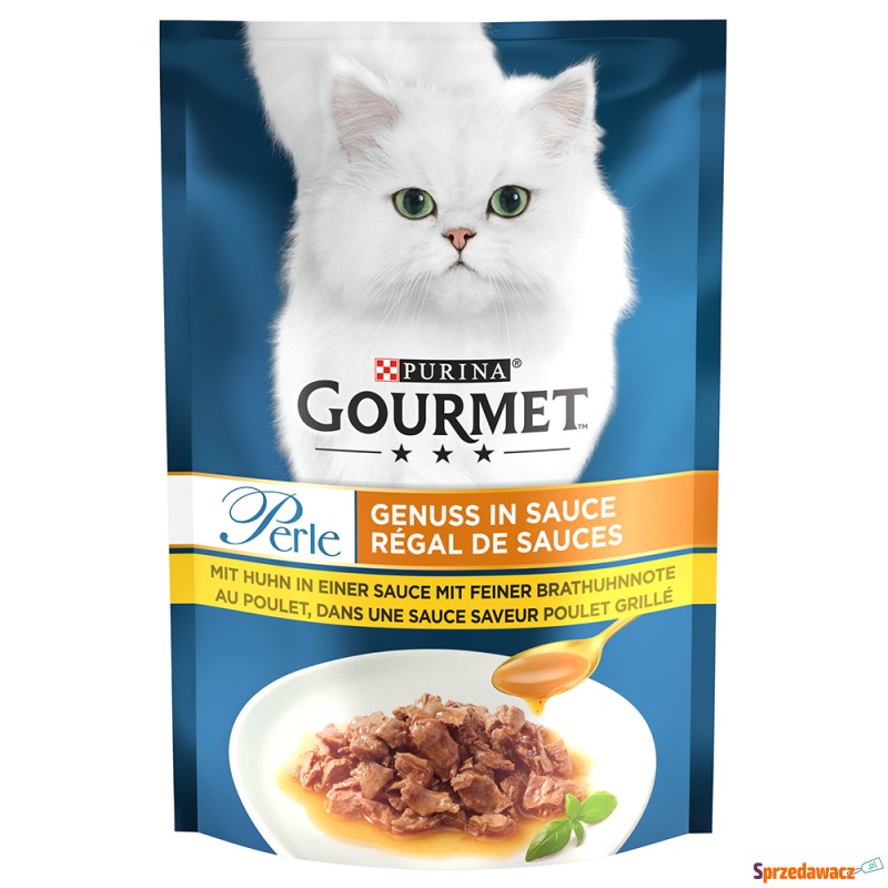 Gourmet Perle Genuss w sosie, 26 x 85 g - Kurczak - Karmy dla kotów - Szczecinek