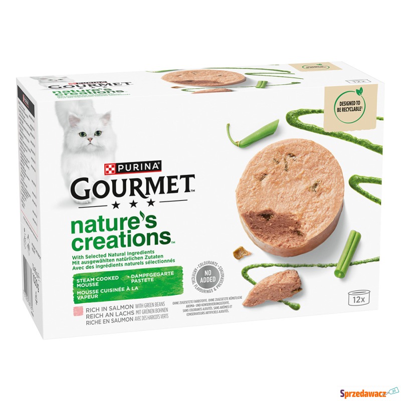 Gourmet Nature's Creation mus, 12 x 85 g - Łosoś... - Karmy dla kotów - Płock