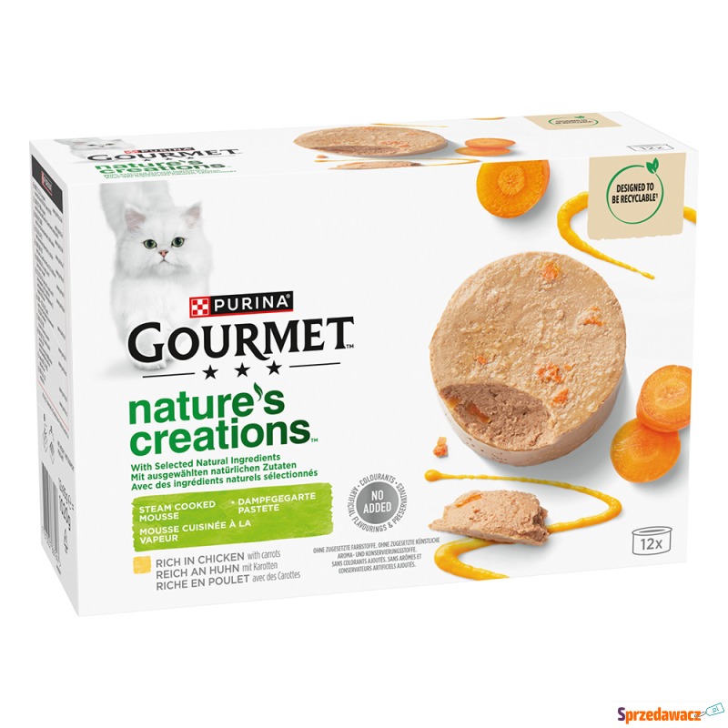 Gourmet Nature's Creation mus, 12 x 85 g - Kurczak... - Karmy dla kotów - Białogard