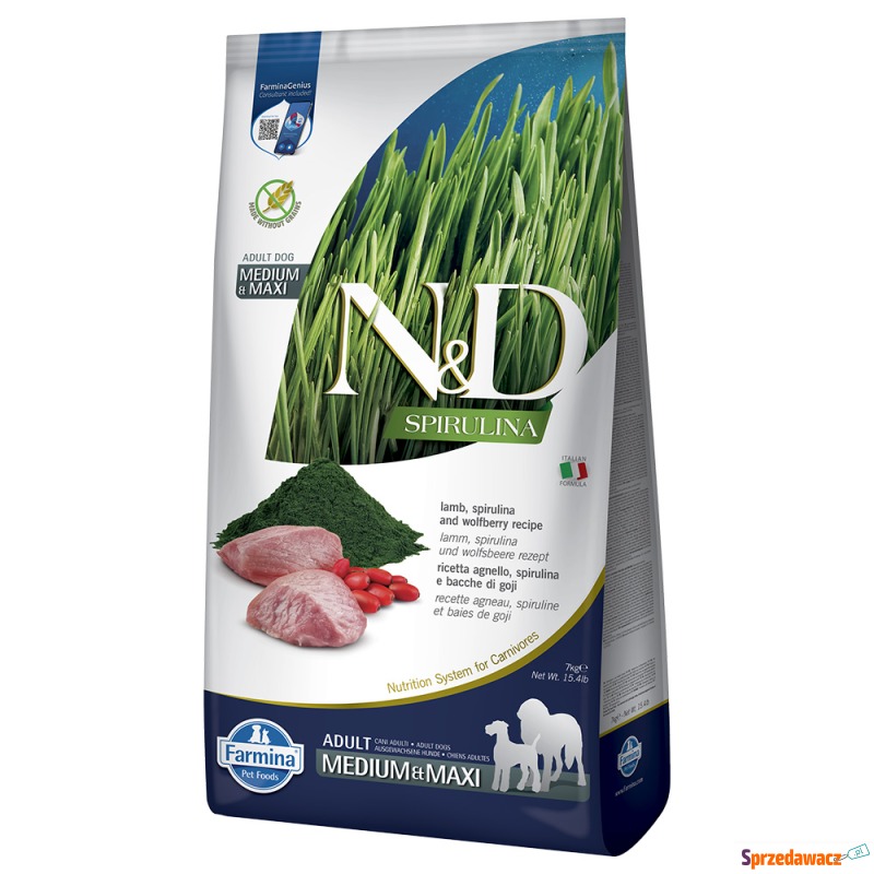 Farmina N&D Dog Spirulina Adult Medium/Maxi, z... - Karmy dla psów - Płock