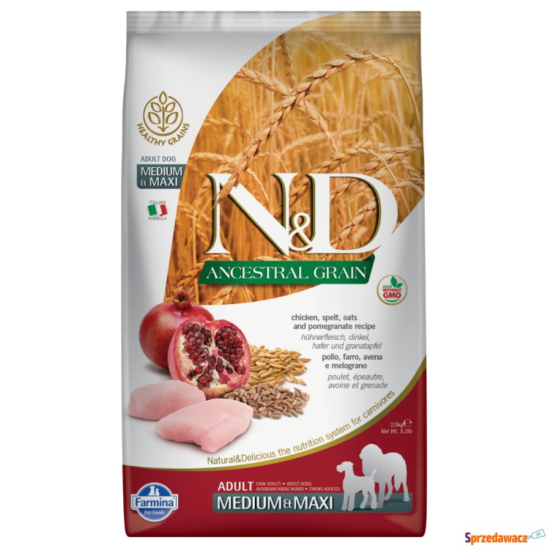 Dwupak Farmina - N&D Ancestral Grain Adult Medium... - Karmy dla psów - Jaworzno