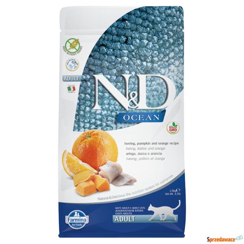 Farmina N&D Ocean Grain Free Adult, śledź z d... - Karmy dla kotów - Krapkowice