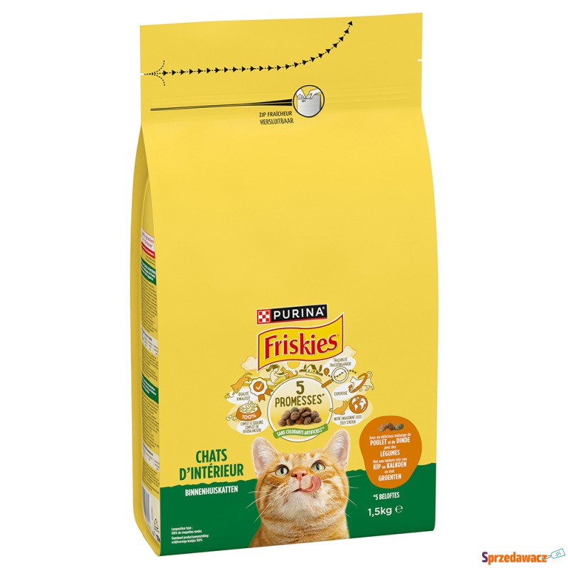 PURINA FRISKIES Indoor, kurczak i indyk z war... - Karmy dla kotów - Rybarzowice