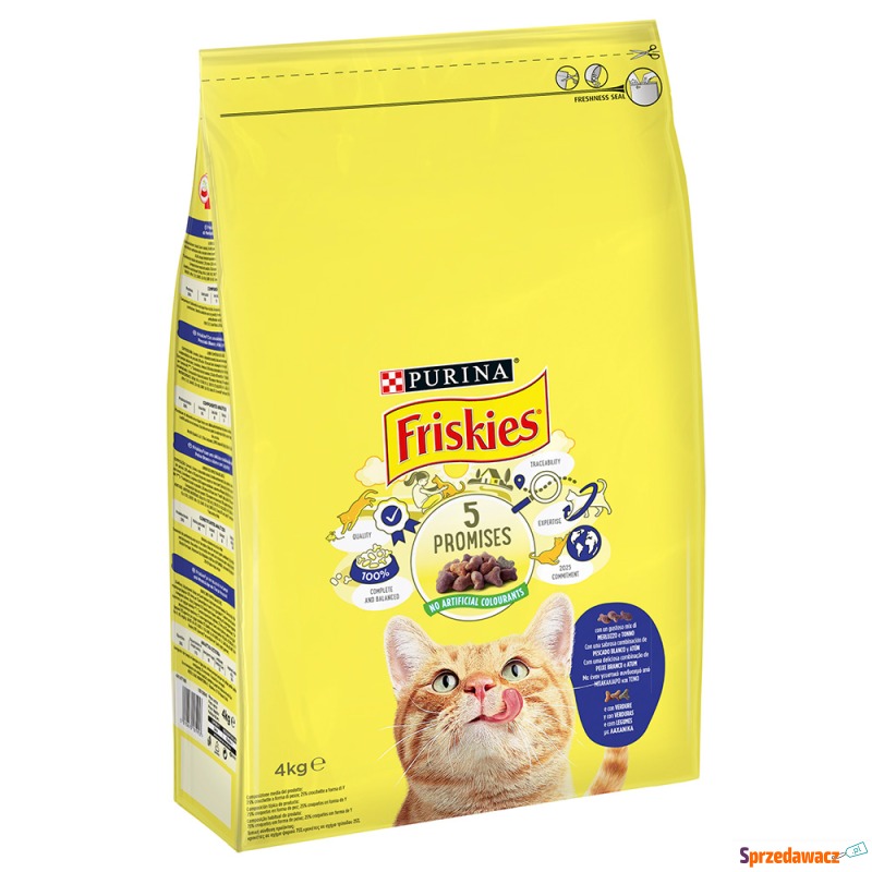 Purina Friskies Adult, Dorsz z warzywami - 4 kg - Karmy dla kotów - Łódź