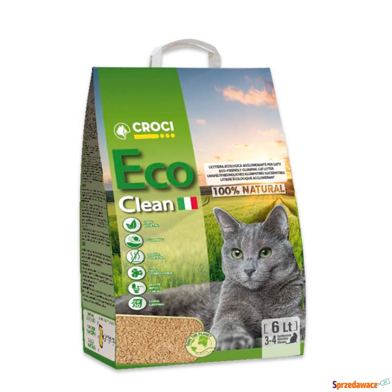 Croci Eco Clean żwirek dla kota - 2 x 6 l (ok.... - Żwirki do kuwety - Zaścianki