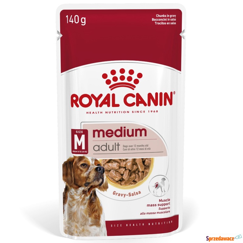 Royal Canin Medium Adult, w sosie - 20 x 140 g - Karmy dla psów - Olsztyn