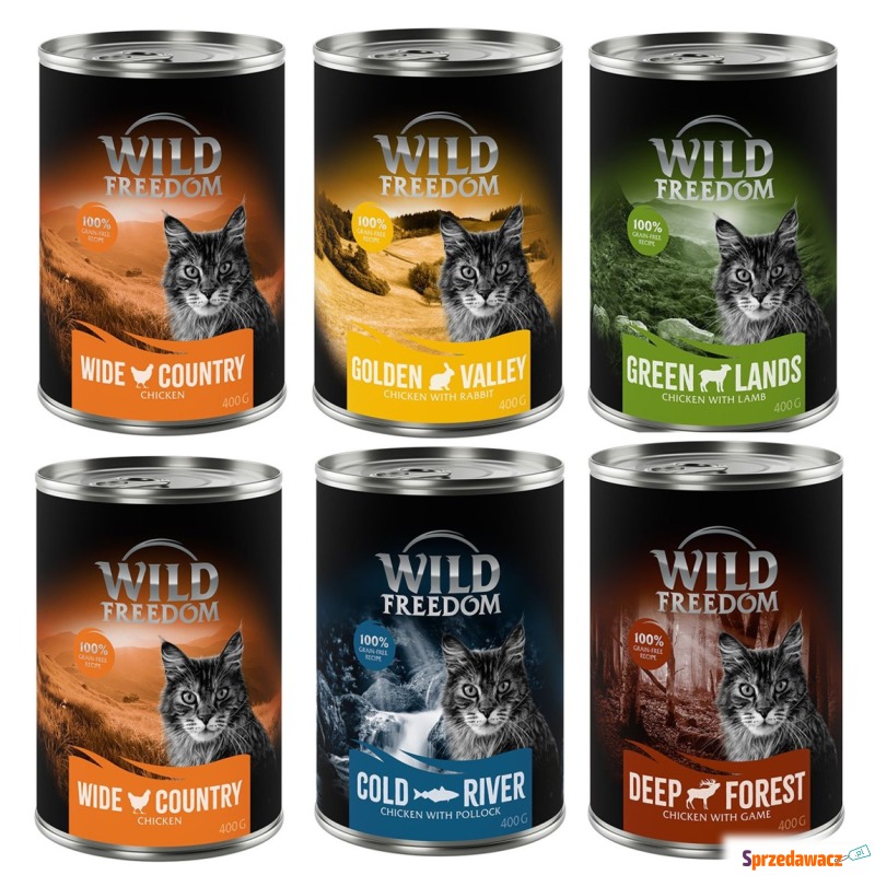 Pakiet Wild Freedom Adult, 12 x 400 g - bez zbóż... - Karmy dla kotów - Tarnów