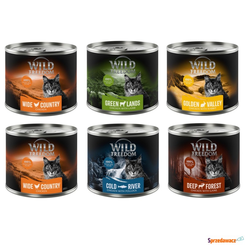 Wild Freedom Adult, 6 x 200 g - bezzbożowa re... - Karmy dla kotów - Sochaczew