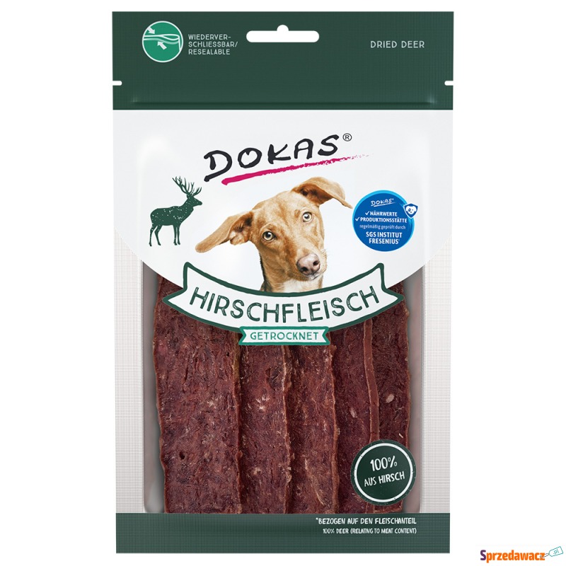 Dokas, suszone mięso z jelenia - 60 g - Przysmaki dla psów - Bielsko-Biała