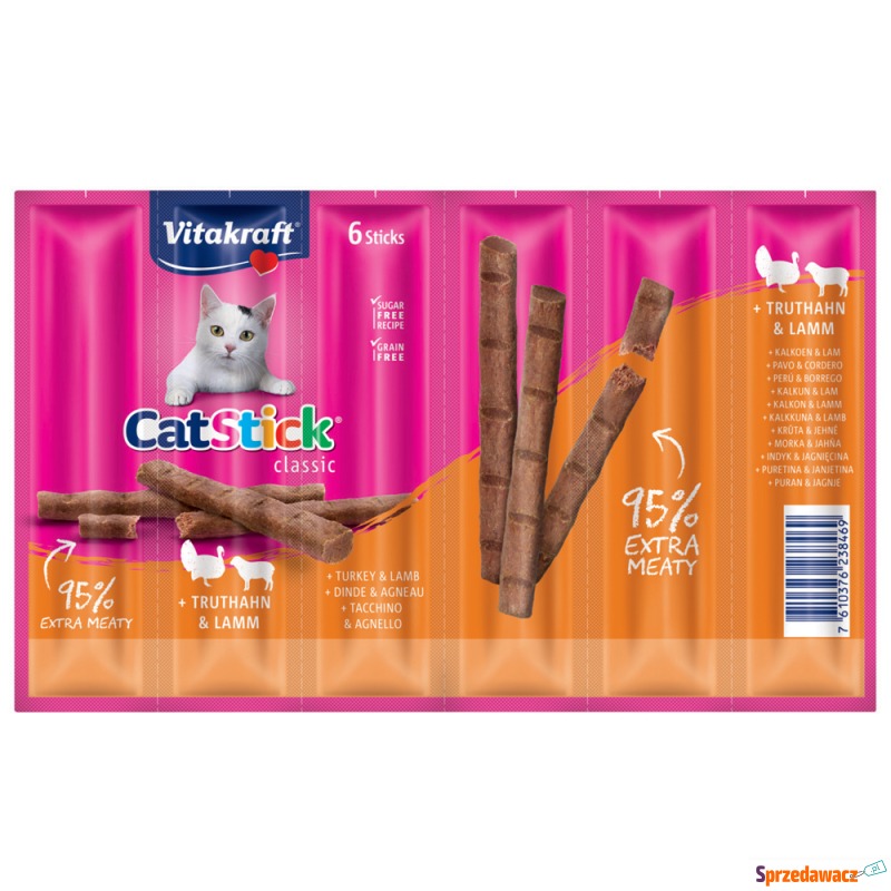 Vitakraft Cat Stick - Classic, Indyk i jagnię... - Przysmaki dla kotów - Opole