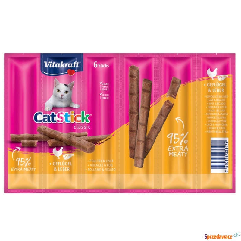 Vitakraft Cat Stick - Classic, Drób i wątróbka,... - Przysmaki dla kotów - Kalisz