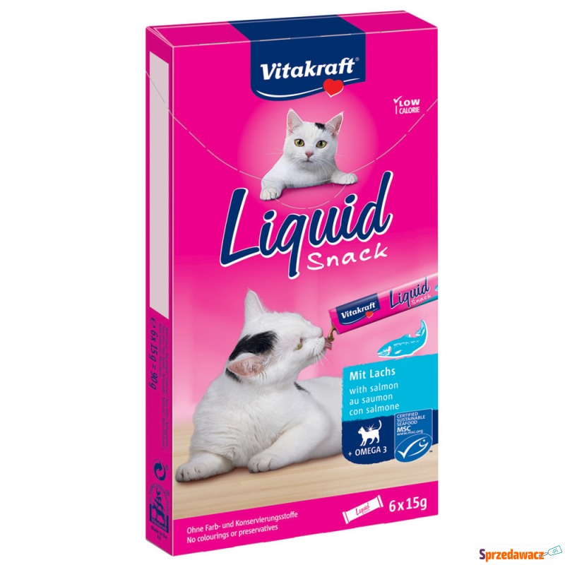 Vitakraft Cat Liquid Snack pasta z łososiem i... - Przysmaki dla kotów - Chełm