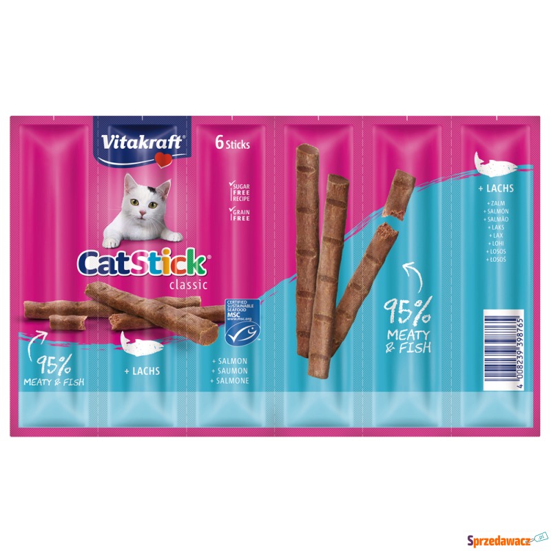 Vitakraft Cat Stick - Classic, Łosoś, 12 x 6 g - Przysmaki dla kotów - Toruń