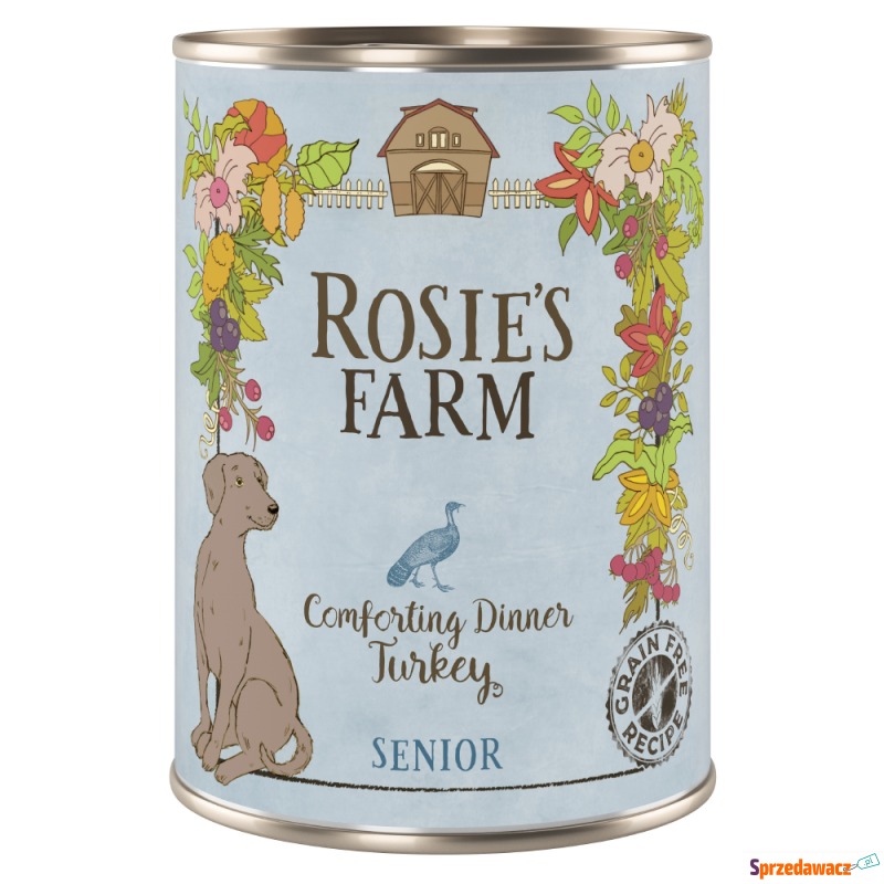 Pakiet Rosie's Farm Senior, 12 x 400 g  - Indyk - Karmy dla psów - Toruń