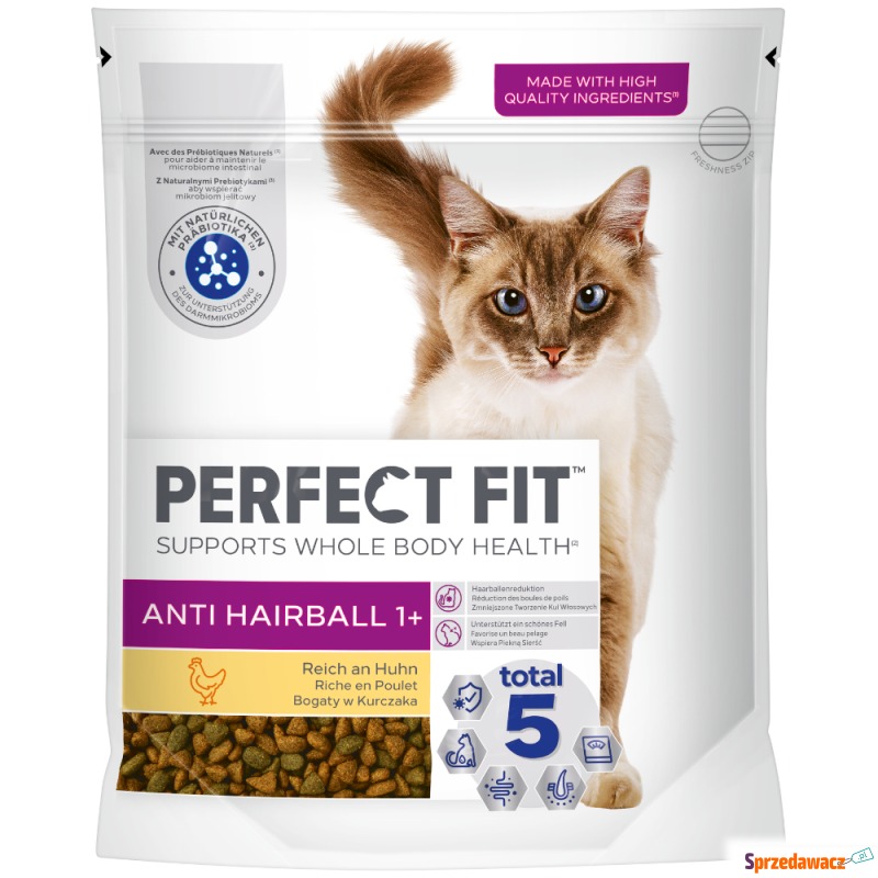 Perfect Fit Anti Hairball 1+, z kurczakiem - 750... - Karmy dla kotów - Mielec