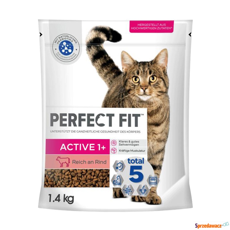 Perfect Fit Active 1+, z wołowiną - 1,4 kg - Karmy dla kotów - Częstochowa