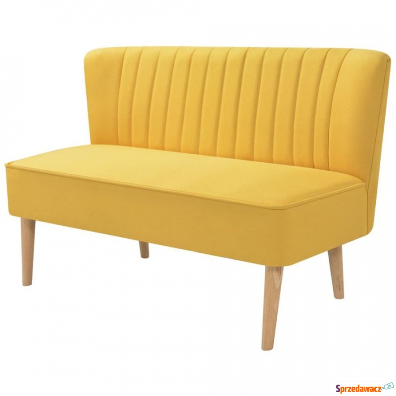 Sofa 117x55,5x77 cm, żółty materiał - Sofy, fotele, komplety... - Gdynia