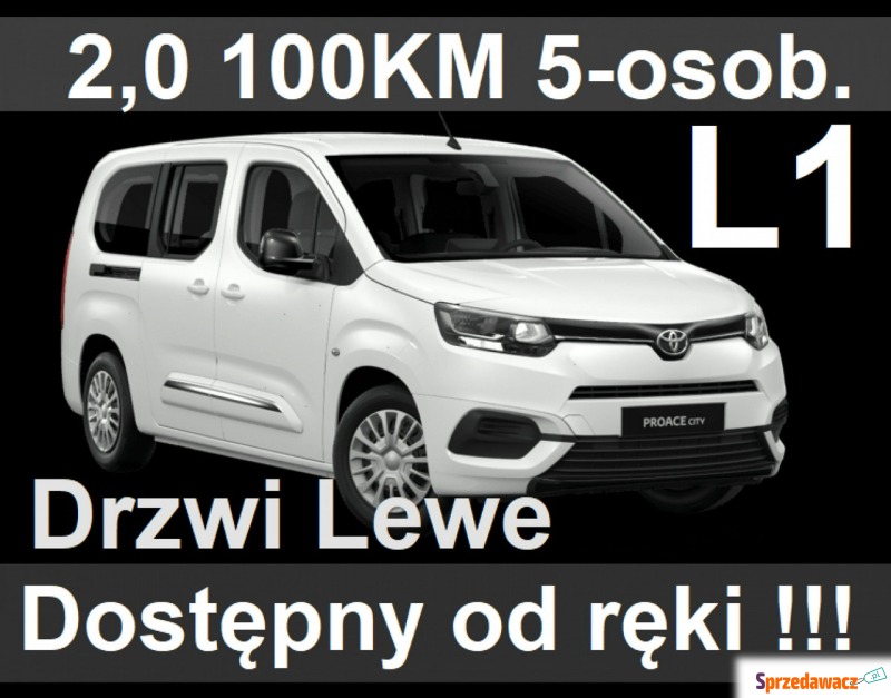 Toyota Proace City Verso - L1 1,5 100KM  Business... - Samochody osobowe - Szczecinek