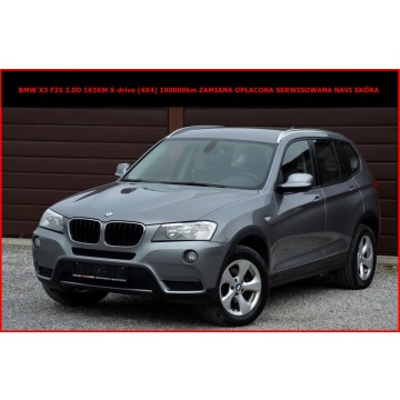 Bmw X3 F25 X-drive 2.0D 163KM Zamiana Opłacona Serwisowana Navi