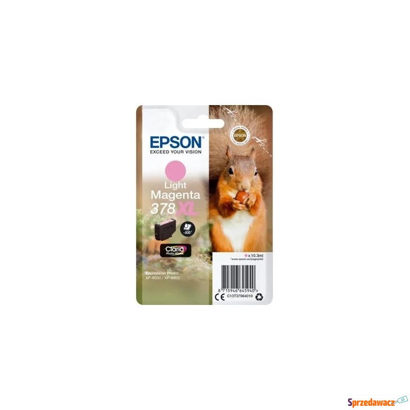 Tusz Oryginalny Epson 378 XL (C13T37964010) (Jasny... - Tusze, tonery - Tarnowskie Góry