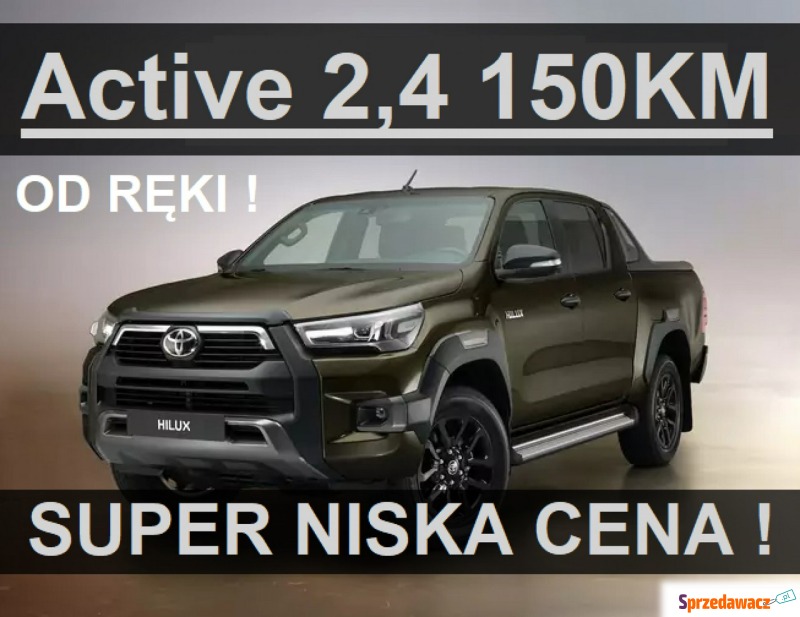 Toyota Hilux - 2,4 150KM 4x4 Active Automat... - Samochody osobowe - Szczecinek