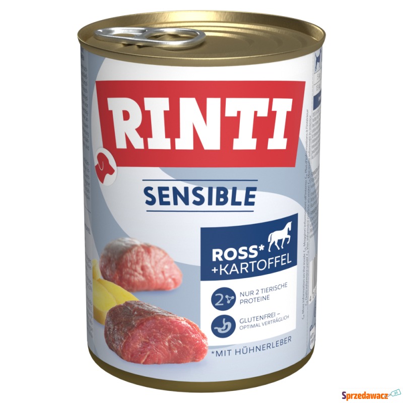 Megapakiet RINTI Sensible, 24 x 400 g - Konina... - Karmy dla psów - Zamość