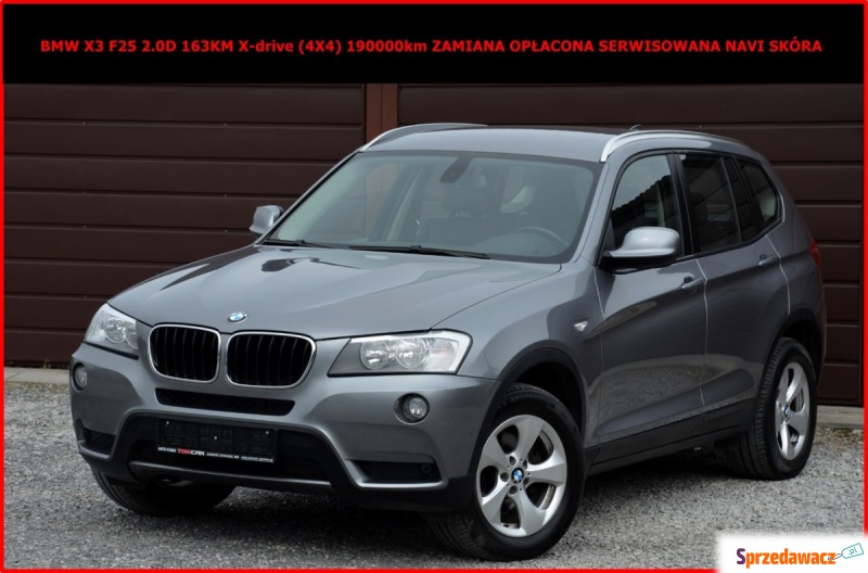 BMW X3  SUV 2012,  2.0 diesel - Na sprzedaż za 56 900 zł - Zamość