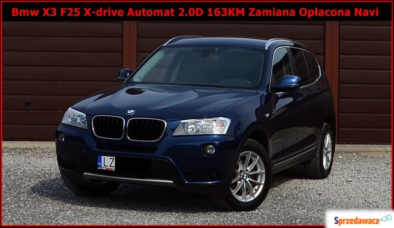 BMW X3  SUV 2012,  2.0 diesel - Na sprzedaż za 56 900 zł - Zamość