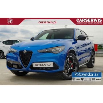 Alfa Romeo Stelvio - Veloce Q4 AT 2.0 280 KM|Misano Blue|Szklany dach/ Pak Techno|2024