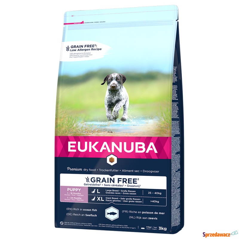 Eukanuba Grain Free Puppy Large Breed, z łososiem... - Karmy dla psów - Siedlce