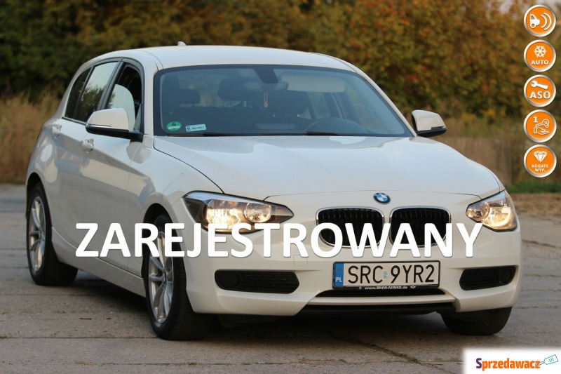 BMW 114 - 2012r. 1,6  Benzyna 102KM Biała KLI... - Samochody osobowe - Nysa