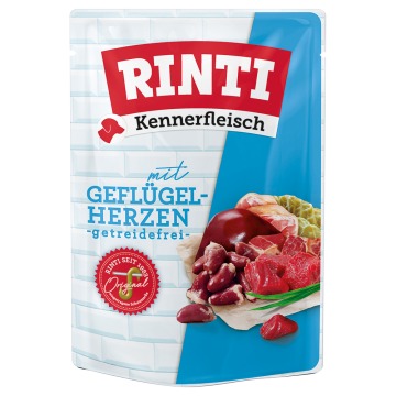 RINTI Kennerfleisch, w saszetkach, 10 x 400 g - Serca drobiowe