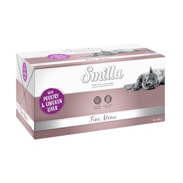 Pakiet Smilla Fine Menu, 24 x 100 g - Drób z wątróbkami kurzymi