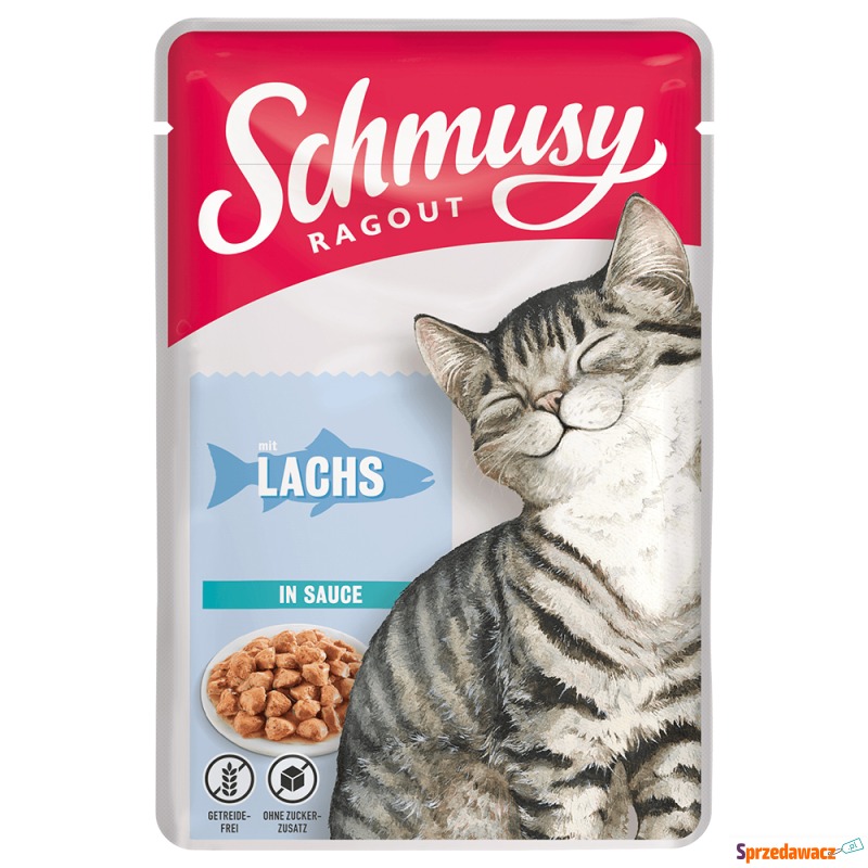 Schmusy Ragout w sosie, 22 x 100 g - Łosoś - Karmy dla kotów - Częstochowa