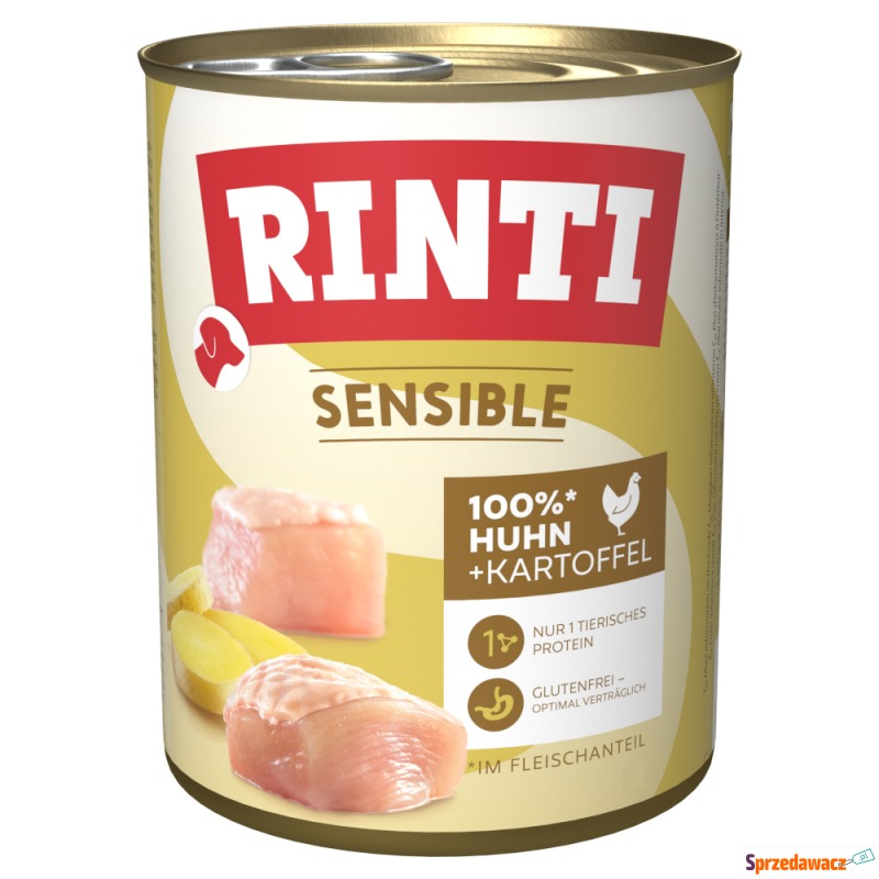 Megapakiet RINTI Sensible, 24 x 800 g - Kurczak... - Karmy dla psów - Poznań