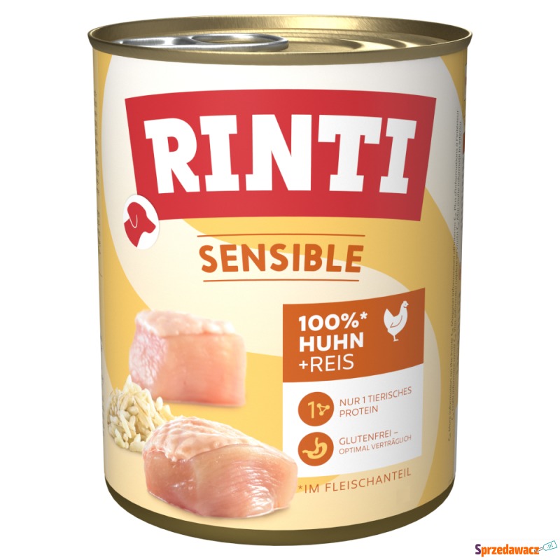 Megapakiet RINTI Sensible, 24 x 800 g - Kurczak... - Karmy dla psów - Siedlęcin