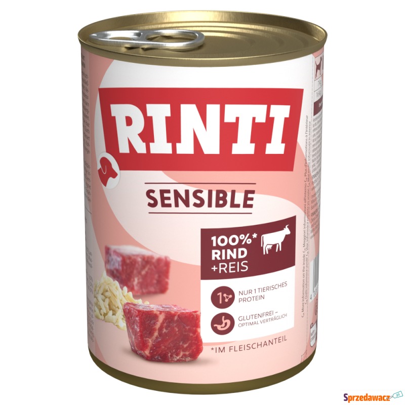 Megapakiet RINTI Sensible, 24 x 400 g - Wołowina... - Karmy dla psów - Szczecinek