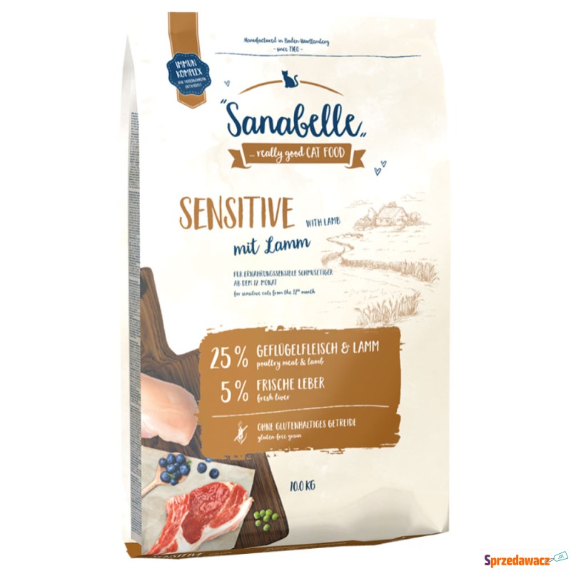 Dwupak Sanabelle, 2 x 10 kg - Sensitive, jagnięcina - Karmy dla kotów - Toruń