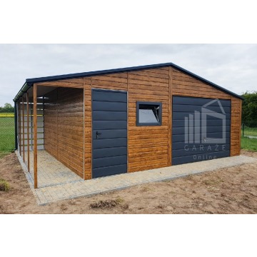 Garaż Blaszany 5,5x6m + Wiata  -  Drzwi - Okno... - Garaże i wiaty - Drawsko Pomorskie - zdjęcie 3